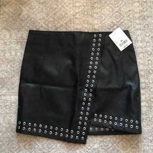 F21 Black Leather skirt